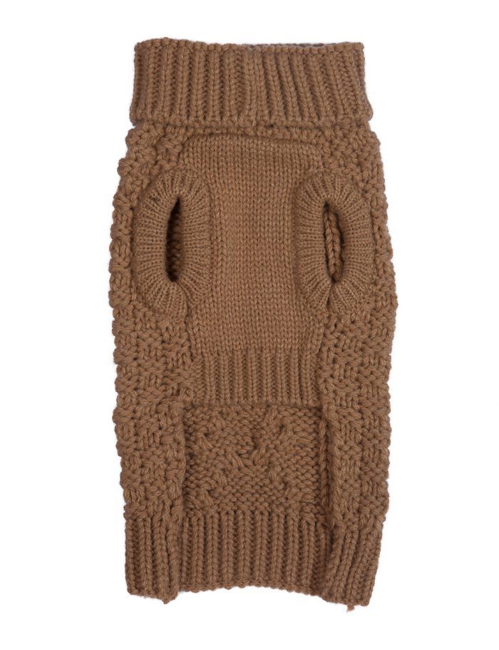 Super Chunky Camel dog sweater by Fab Dog