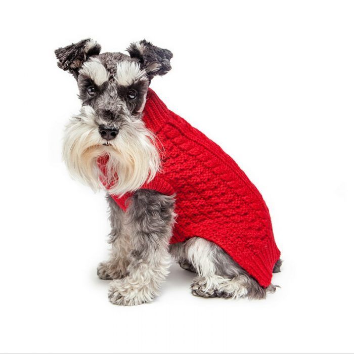 Super Chunky Red dog sweater by Fab Dog