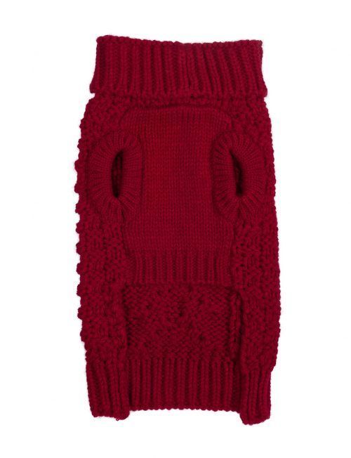 Super Chunky Red dog sweater by Fab Dog