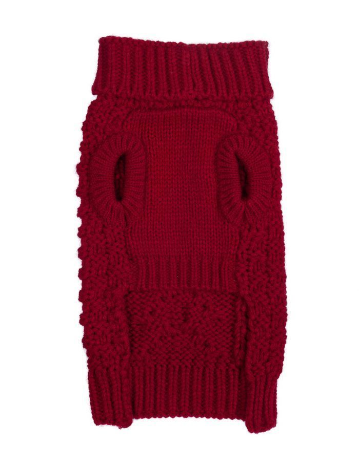 Super Chunky Red dog sweater by Fab Dog