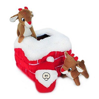 ZippyPaws holiday chimney burrow dog toy