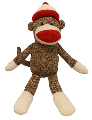 Baby Sock Monkey Koko dog toy