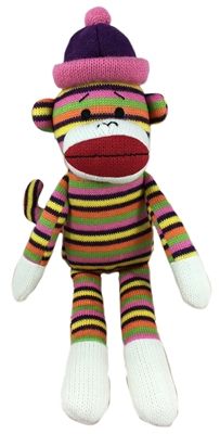 louie large sock monkey dog toy