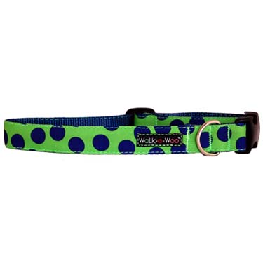 walk-e-woo-neon-dots-blue-green-dog-collar