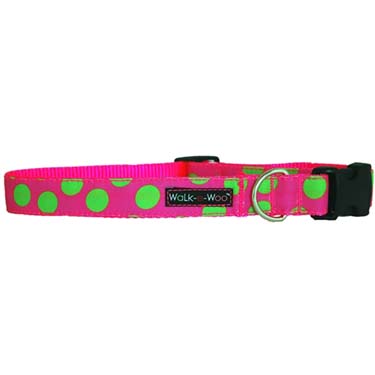 walk-e-woo-neon-dots-green-pink-dog-collar