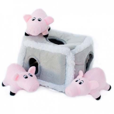 zippypaws-pig pen-burrow-dog-toy