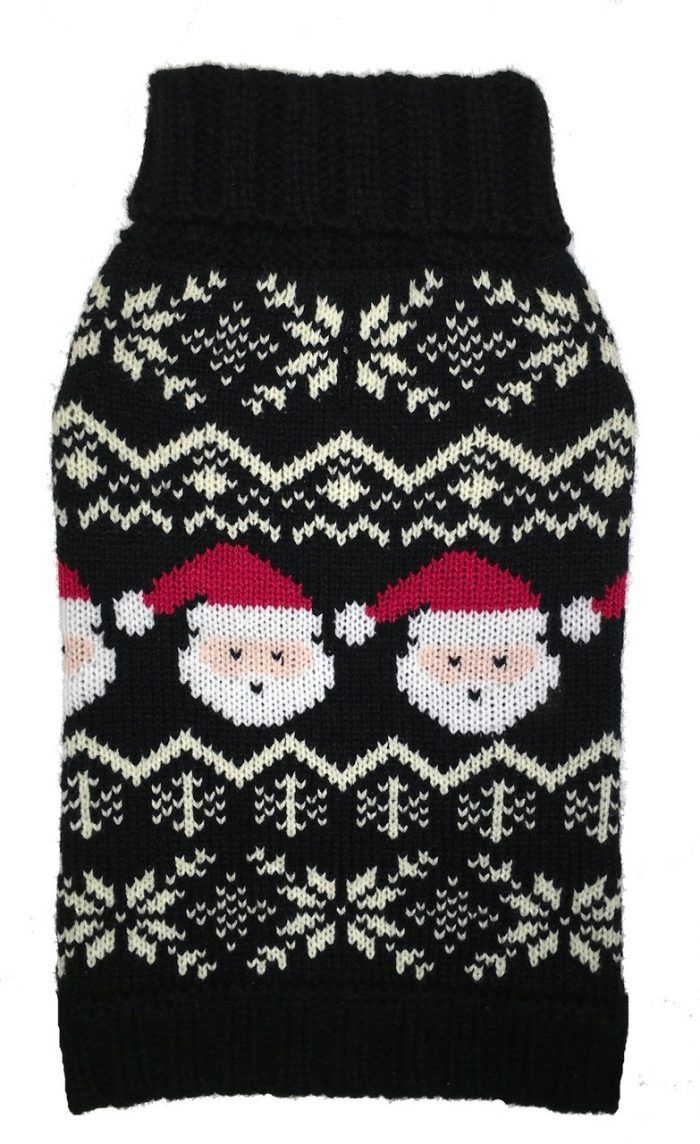 Fab Dog Santa Fairisle Dog Sweater holiday