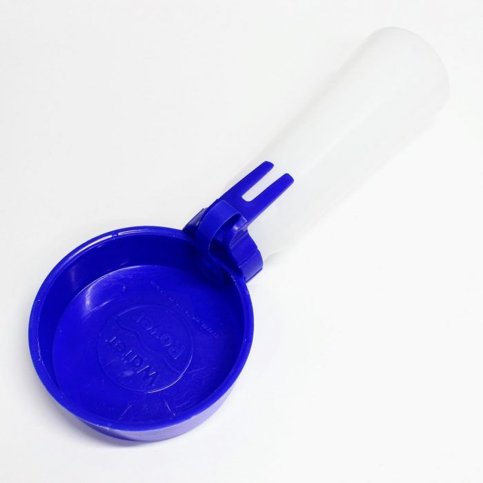 water rover portable pet water bowl even bigger blue