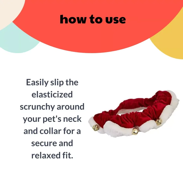 Dog Santa Ruffle  (Size - Large ) Soft Elastic Fit for Pet Comfort, Great Christmas Gift !! - Image 5