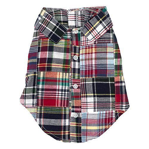 Worthy Dog Dog Shirt Madras Plaid