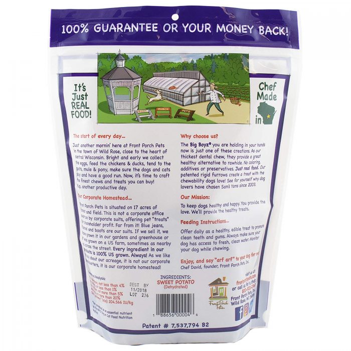 Sam'S Yams Big Boyz Sweet Potato Dog Treats, 15 Oz, 425 Grams - Image 3