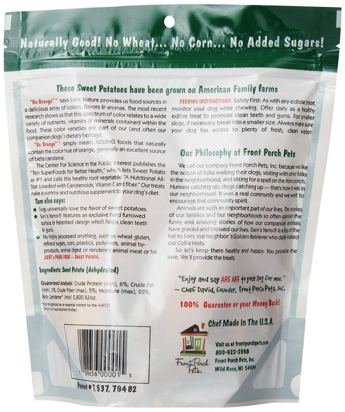 Sam's Yams Veggie Rawhide Sweet Potato Dog Treats, 5-Ounce - Image 3