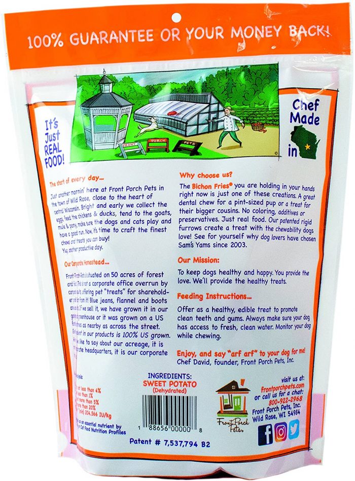 Sam's Yams Sweet Potato Dog Chewz - Bichon Fries 9oz - Image 3