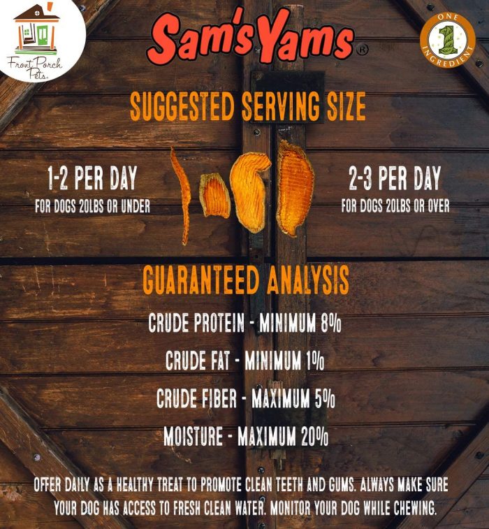 Sam's Yams Sweet Potato Dog Chewz - Bichon Fries 9oz - Image 6