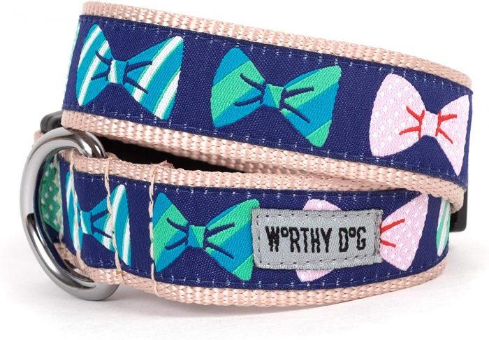 Dog Collar - Adjustable - Design Bow Ties Dog Collar- Easy Fit and Use- Worthy Dog Design