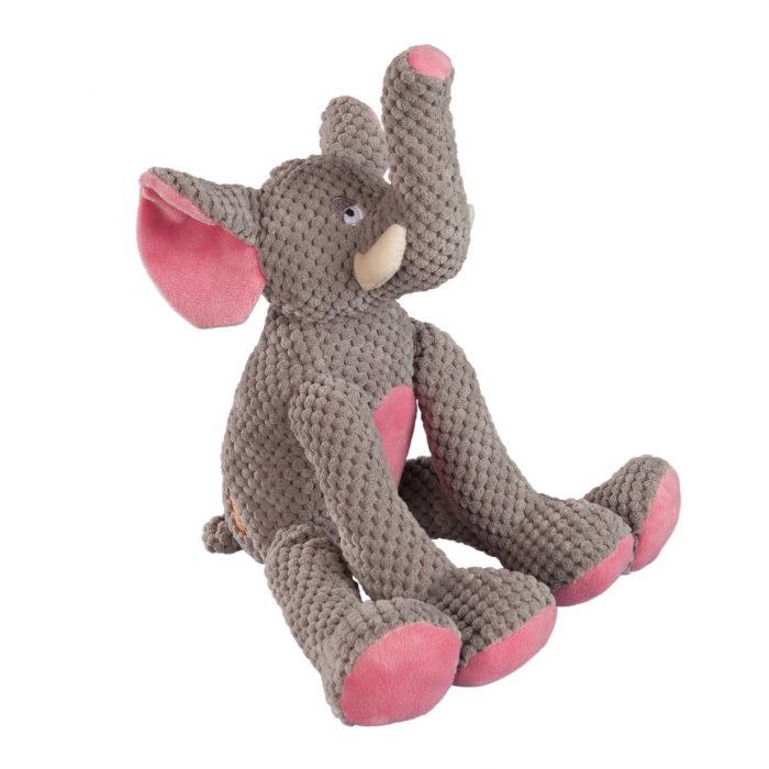 fabdog Floppy Elephant Squeaky Dog Toy - Size Small - Image 3