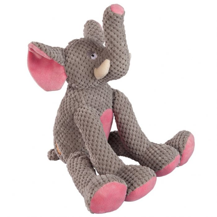 fabdog Floppy Elephant Squeaky Dog Toy - Size Small